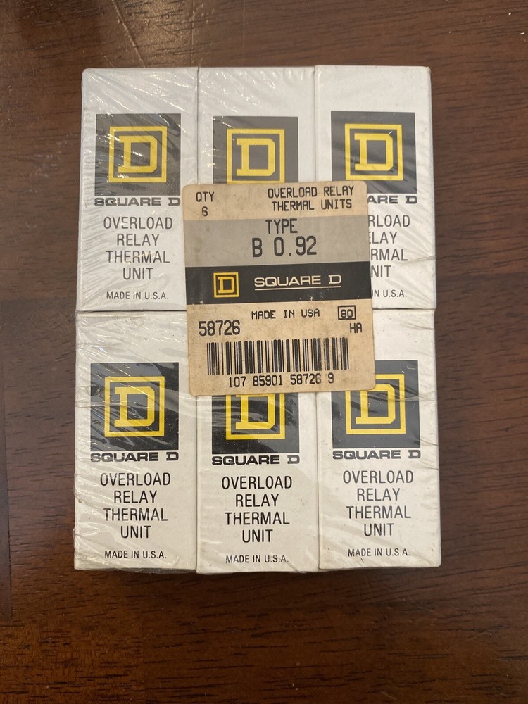 NIB Square D Type B Overload Relay Thermal Unit Sizes B0.44 – B70