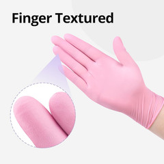 Swiftgrip Nitrile Exam Gloves, 4 Mil, Cherry Blossom, Food Safe Gloves Disposabl