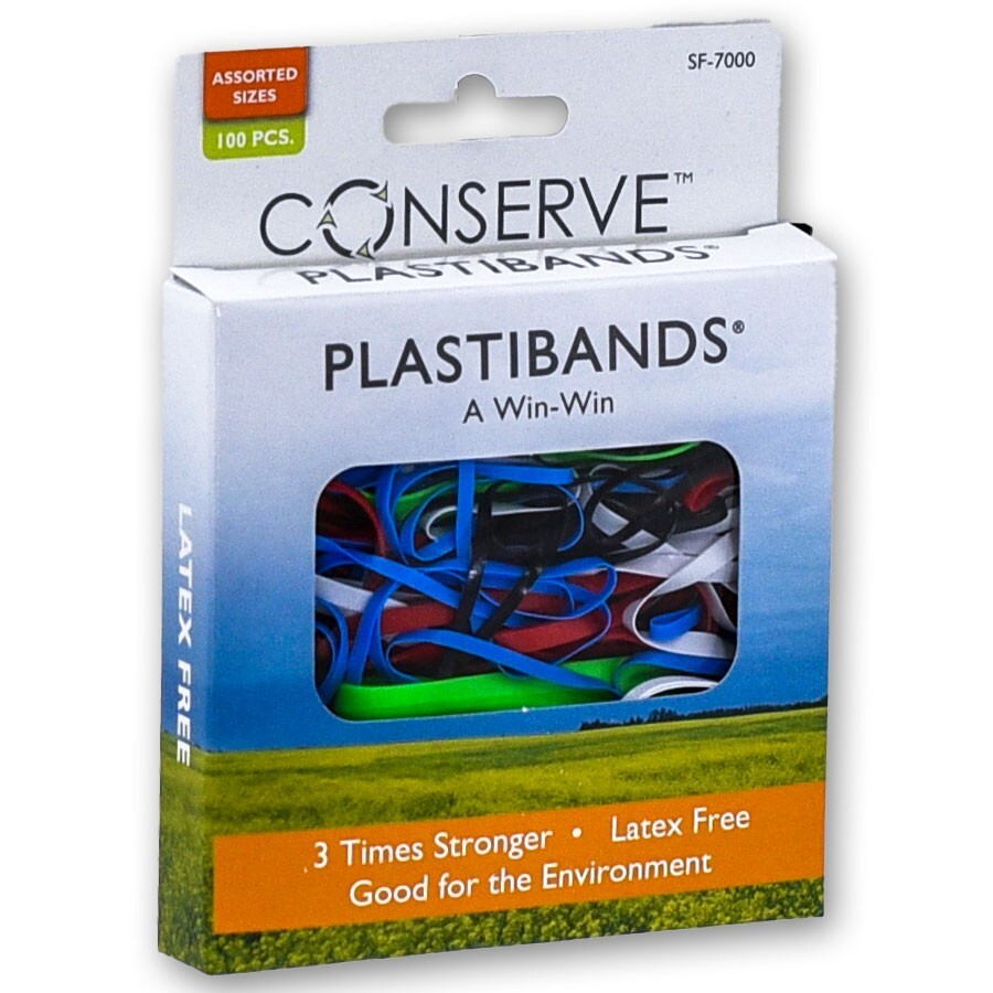 Conserve Plastibands SF-7000 by Baumgartens, Assorted Sizes, Box of 100