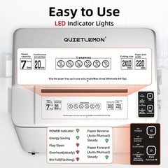 200-Sheet Auto Feed Paper Shredder P-5 Micro Cut 5.8 Gal 60 dB for Office Home