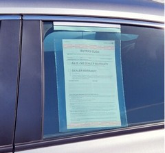 Clip-On Window Form Car Dealer Buyers Guides Hangers Holders 9″ x 13″ (50 PACK)