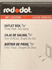 CASE OF 10 Thomas & Betts / Red Dot 2-Gang 3-Hole 3/4″ Outlet Boxes 2IH3-2