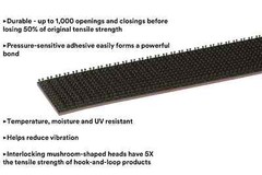 3M Dual Lock Reclosable Fasteners Heavy Duty Industrial Use Black TB3550 1″ x 10
