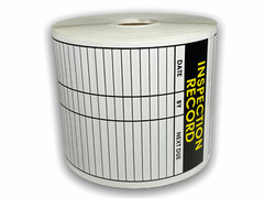 3-1/2″ x 5″ SERVICE RECORD INSPECTION Warehouse Service Labels (500/Roll)