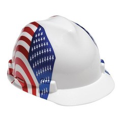 MSA Safety Works 10052945 American Stars and Stripes V-Gard Protective Hard H…