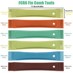 5Pcs Air Conditioner Fin Cleaner Set Fin Comb Condenser Straightener Repair Tool