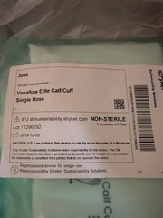 1 Case of Stryker 3040 Venaflow Elite Calf Cuff Single Hose, 20/box, as shown