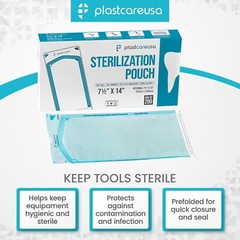 7.5″ x 13″ Self-Sealing Sterilization Pouches for Autoclave (1 Box of 200)