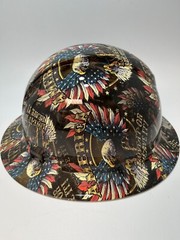 New Full Brim Hard Hat Custom Hydro Dipped AMERICA LOVE IT OR LEAVE IT