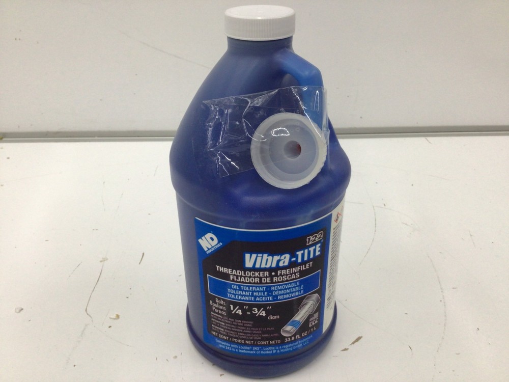 Vibra-Tite 12200 Primerless Threadlocker, Vibra-Tite 122, Blue, Medium