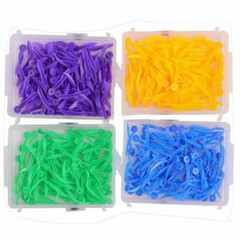 Pack of 100 Dental Plastic Wedges with Dental Holes 4 Colors XS/S/M/L