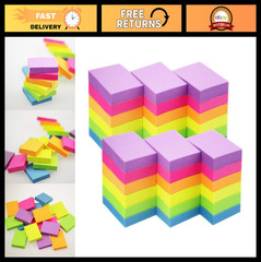 Sticky Notes 1.5×2 Inch, 36 Pads Bulk, 100 Sheets Each, Neon Colors, Assorted Br
