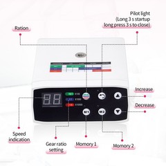 NSK Style Dental Brushless LED Micro Motor /1:5 Increasing LED Contra Angle USA