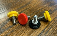 M6 Thumb Screws in Stainless Steel DIN 912 Metric, Knurled Red, Yellow, or Black