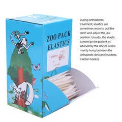 Dental Ortho elásticos cadena látex ligadura elástica bandas para soportes Ties