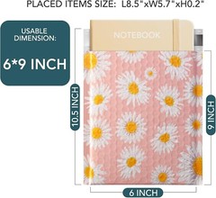 Jiaro Pack Cute Daisy Bubble Mailer Flower Padded Envelope Mailing 6×10″ 100Pcs