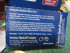 1 set – Peerless Model 700C Standard Nickel Handcuff (PEE4710) Cuffs NEW in Box