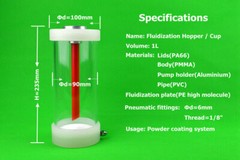 New Electrostatic Powder Coating System Fluidization Hopper Cup 1L and IG06 Pump