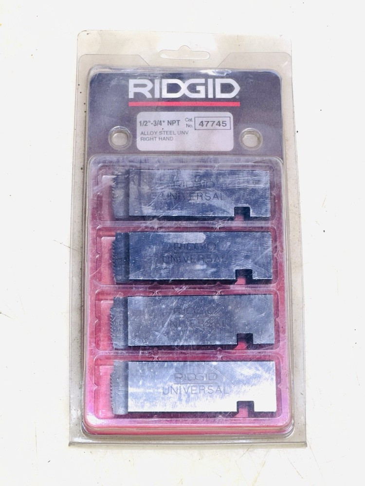 RIDGID 47745 1/2″ to 3/4″ – 14 NPT Universal Dies Alloy RH #1