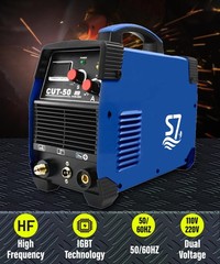 50A Plasma Cutter with LED Display, Dual Voltage 110V/220V, Clean Metal Cutting