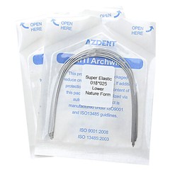 AZDENT Dental Orthodontic Super Elastic Niti Arch Wire Rectangular Natural Form