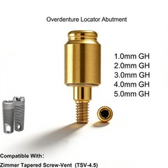 Zest Locator attachment system Zimmer TSV 4.5mm platform Internal hex connection