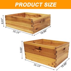 3 Layers Beehive Complete Box Kit Langstroth Beekeeping 2 Deep and 1 Medium