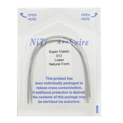 Dental Orthodontic Arch Wire Niti Super Elastic Round Rectangular Ovoid Natural