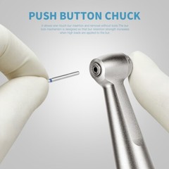 AZDENT Dental Slow Speed Contra Angle Handpiece 1.6mm Friction Grip Push Button