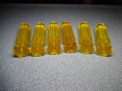 6 Amber/Yellow Blank Screwdriver File Pick Awl Handles 3″ DIY Tool Grips MI USA