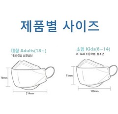 10 Packs Heal Made KF94 Korean Face Mask Made in Korea Adults & Kids Dust Cover