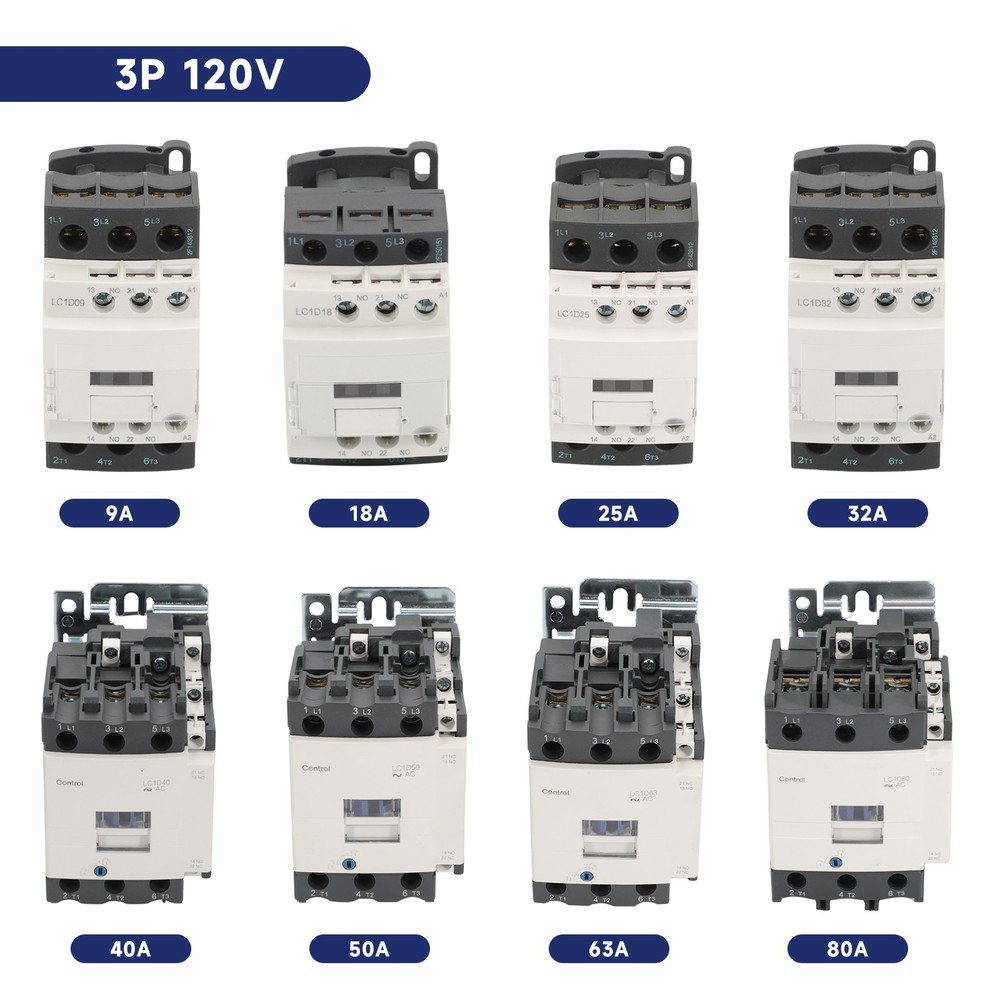 Contactor coil 120V Fits Schneider Contactor 3P 9A/18A/25A/32A/40A/50A/63A/80A