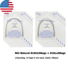 100PCS Dental Orthodontic Niti Arch Wire Rectangular Round Natural Upper Lower