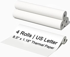 4 Rolls A4 Thermal Printer Paper 8.5×11″ for M08F M832 M834 Portable Printer