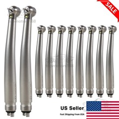 10 PACKS Dental High Speed E generator LED Handpiece Air Turbine 4Hole