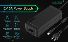 AC 100-240V to DC 12V 5A Power Supply Transformer Converter for LED Strip Lights
