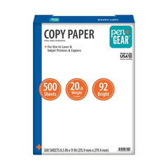 Pen + Gear Copy Paper, 8.5″ x 11″, 92 Bright, White, 20 lb., 1 Ream (500 Sheets)