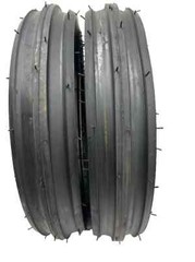 TWO (2) 4.00-15 4.00X15 400-15 Tri-Rib 3 Rib 4 PR Tires Heavy Duty W/Tubes
