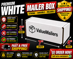 200 – 7 x 4 x 2 White Corrugated Shipping Mailer Packing Box Boxes