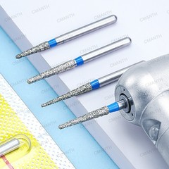 20PCS Dental Diamond Burs TC Taper Conical FG High Speed Bur Extra Fine Grit 859