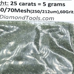 TechDiamondTools Diamond Powder 60 Grit 250-212 Microns, 25 cts = 5 Grams