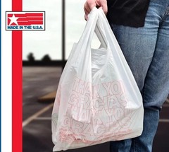 New T-Shirt Carry-Out Bags – 11.5″ x 6.5″ x 22″ (1,000 ct.) (FREE SHIPPING)