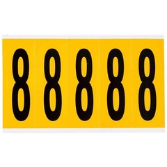 BRADY 1560-8 Number Label,8,5in.Hx1-3/4in.W,Vinyl 32MF11