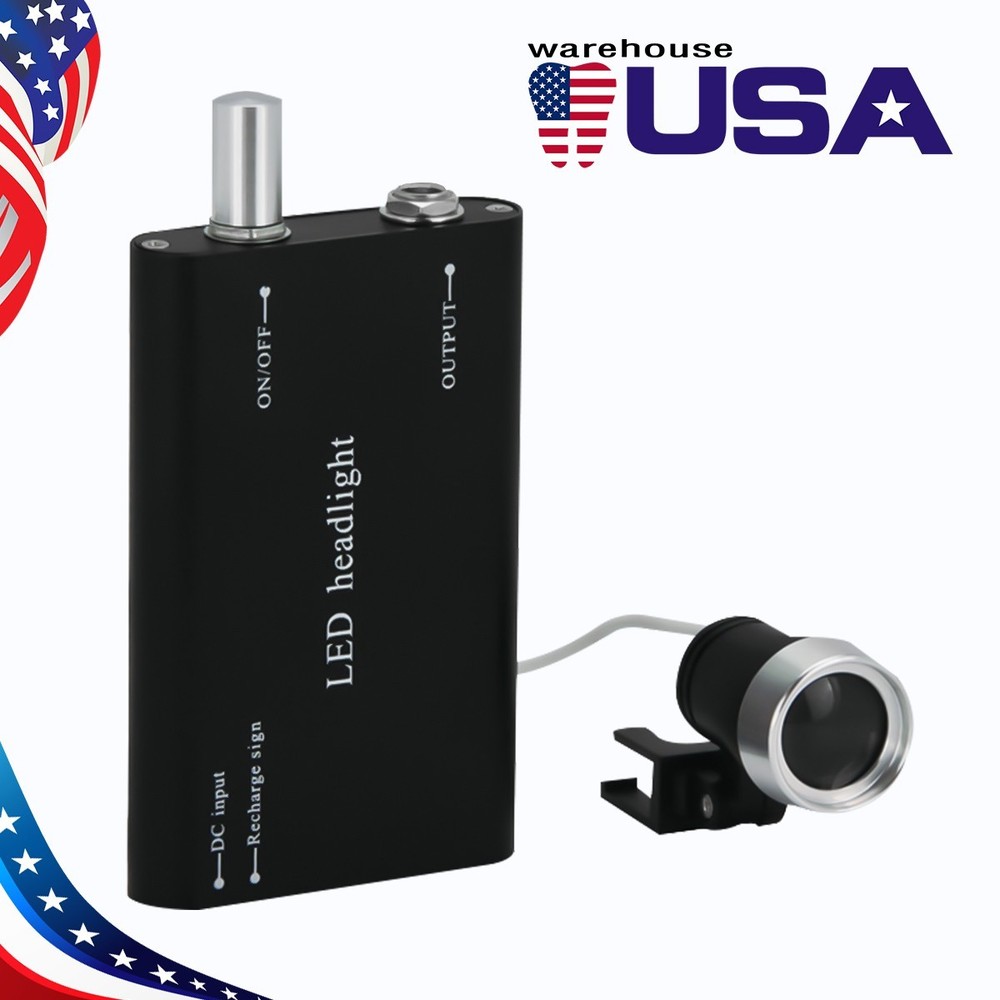 Rechargeable LED Head Light for Dental Surgery 30000 Lux Lightweight Portable