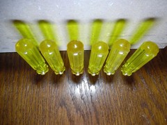 6 Amber/Yellow Blank Screwdriver File Pick Awl Handles 3″ DIY Tool Grips MI USA