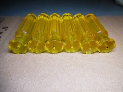 6 Amber/Yellow Blank Screwdriver File Pick Awl Handles 3″ DIY Tool Grips MI USA