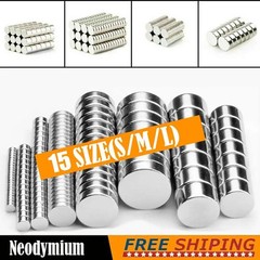LOT5-100 Round Neodymium Magnets N52 Super Strong Rare Earth Small Large Magnets