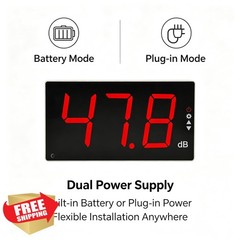 HOJILA Wall Sound Level Meter 30-130dB Digital Decibel