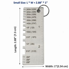 DGOL Stainless Steel Mini Portable Metal Sheet Thickness Gauge Material Wire…