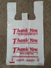 THANK YOU T-Shirt Bags 11.5″ x 6.5″ x 21″ White Plastic Shopping bag 50 – 1000